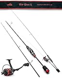 Paradox Fishing Ul-Ruten Set I Trout Series X I 1,85m Wg. 1,2g-4g mit 1000 Rolle I Spoon Rute Forellenrute Ultralight Rute (UL-Rute und Rolle)