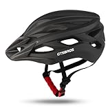 GTSBROS Fahrradhelm mit abnehmbarem Visier für Damen Herren– Leichter Helm für Mountainbike und Stadtverkehr (Mattschwarz, L)