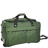 Reisetasche mit Rädern, leicht, Kabinensport, Wochenendtasche – Darwin, grün, S, Reisetasche