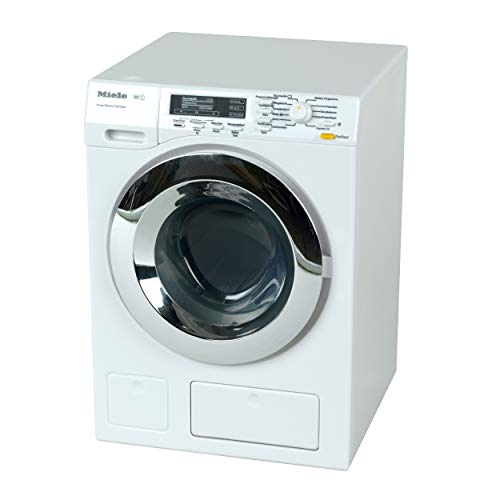 Theo Klein 6941 Miele Waschmaschine | Vier Waschprogramme und Originalgeräusche | Funktioniert mit und ohne Wasser | Spielzeug für Kinder ab 3 Jahren