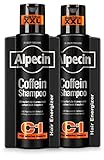 Alpecin Coffein-Shampoo C1 Black Edition - 2 x 375 ml - mit neuem Duft | Natürliches Haarwachstum für Männer | Energie für kräftiges Haar | Haarpflege für Männer - Made in Germany