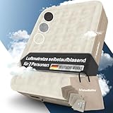 Heimfleiss® Luftbett 2 Personen | Premium Aufblasbare Matratze 150x200 cm | Luftmatratze selbstaufblasend ideal nutzbar als Gästematratze & Campingmatratze | Aufblasbares Bett für Kinder & Erwachsene