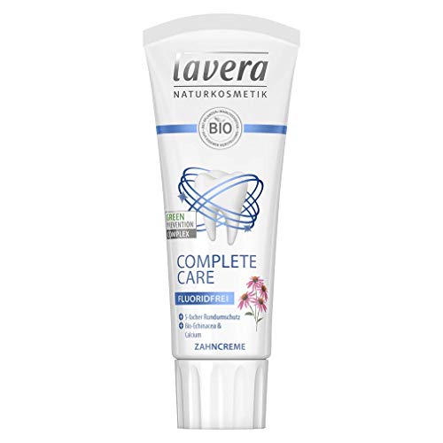 Lavera Zahncreme Complete Care - flouridfreie Zahnpasta - Bio-Echinacea & Calcium - vegan - Bio Pflanzenwirkstoffe - zertifizierte Naturkosmetik - Zahnpflege - 75 ml - 1er Pack