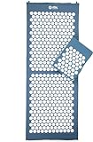 BODHI Akupressur-Set Vital XL : Akupressurmatte (127 x 48cm) | inkl. Tasche & Akupressurkissen | Entspannungsmatte, vitalisierend für den Rücken | Perfekte Regeneration der Muskeln (blau)