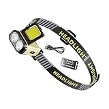 Lnhgh Aufladbare Stirnlampe, USB Outdoor Camping Kopflampe, Wasserdichte Kopflampe Für Nachts Angeln Outdoor Aktivitäten Camping Wandern