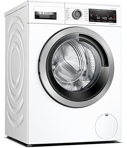Bosch WAX28M42 Serie 8 Smarte Waschmaschine, 9 kg, 1400 UpM, Made in Germany, Fleckenautomatik entfernt 4 Fleckenarten, AquaStop Schutz gegen Wasserschäden, 4D Wash System effektive Durchfeuchtung
