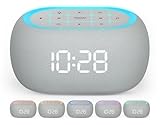 ANJANK Digitaler Radiowecker mit Bluetooth Lautsprecher, 10W Hi-Fi Dual-Lautsprecher, 7-Farbiges Nachtlicht, Wecker mit 8 Wecktönen, 0-100% Display-Dimmer, Wecker für Schlafzimmer und Nachttisch