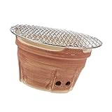 Toddmomy 1 Satz Mini-Grill Kohlekorb im Freien Holzkohle Netz Grills tragbarer Eisenkohle Grill tragbarer Herd Grillzubehör Keramikgrill Mini-Kohleofen Steingut Zufällige Farbe