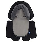 INFANZIA 3-in-1 Baby Sitzverkleinerer Universal für alle Kinderwagen, Neugeborenen Baumwolle Einsatz und Kopfstütze für Babyschale und Autositze, Schwarz