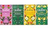 Pukka - Bio-Kräutertee 'Beschwingt & Munter' - Tee Mix - 80 Teebeutel (20 x Morning Berry, 20 x Matcha Green, 20 x Kurkuma Aktiv, 20 x Clean Matcha Green)