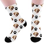 Feinstrumpfhose Damen Personalisierte Socken mit Foto Socken mit Gesichtssocken mit Fotodruck Personalisierte Socken für Weihnachten und Geburtstag Strumpf Wasserdicht (White, One Size)
