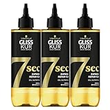 3x Schwarzkopf Gliss Kur 7 Sec Express Repair Kur Oil Nutritive je 200ml Haarkur