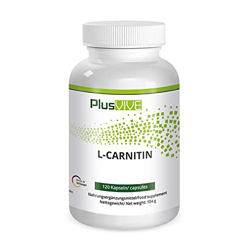 Plusvive - L-Carnitin-Kapseln mit hoher Stärke,1000 mg, 120 Kapseln