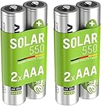 Ansmann Akku AAA Micro 550 mAh 1,2V NiMH für Solarlampe 2 Stück - Wiederaufladbare Batterien mit geringer Selbstentladung maxE - Solar Akkus ideal für Solarleuchte im Garten - Weiß, 1311-0001