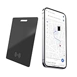 Wiederaufladbarer Tracker Karte – Kompatibel mit Apple Find My (iOS) | IP67 Wasserdicht | 3 Jahre Batterielaufzeit | Ultra-Dünn als Gepäckanhänger, Reisepass Tracker, Schlüssel Finder