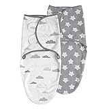 Soarwg Kids Pucksack Baby 0–3 Monate Baby Schlafsäcke für Neugeborenen Kleinkinder Oeko-tex100 Swaddle Decke Pucktuch Babyschlafsack Wickeltuch für Säuglinge 100% Bio-Baumwolle Unisex