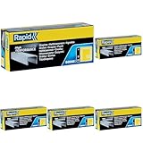 Rapid Tackerklammern Typ 13, 8mm Klammern, 5.000 Stk. Grosspackung, Feindrahtklammern für Holz und Leinwand (Packung mit 5)