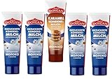 5x DOVGAN Gezuckerte Kondensmilch in Tube 150g (4 tradizionelle+1 Karamel)
