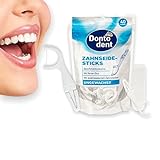 Dontodent Zahnseide Sticks Duo Funktion: Zahnseide Stick und ausklappbarer Zahnstocher, 40 Stück