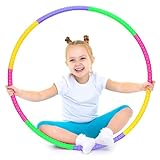 8 Abschnitte Hulahoopreifen für Kinder, Abnehmbare Hula Hoop Reifen Kinder Mehrfarbiger Kinder-Hula-Reife für Jungen und Mädchen Hullahuppreifen Kinder für Tanz, Fitnessstudio und Fitness-Aktivitäten