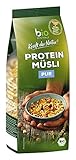 biozentrale Müsli Protein Pur 375 g, Bio vegan, Ideal vorm Sport, als Früshstück und als Müsli to go, Alternative zum Proteinriegel