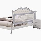 Bettgitter für Kleinkinder, 150 cm, Bettschutzgitter für Doppel-/Einzelbett, Sicherheitsgitter für King-Size-Bett, extra hoch, Schlafschiene, Bettumrandung, Bettzaun, 1 Seite