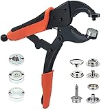 Druckknopf Set Mit Zange, Verstellbares Druckknopf-Setter-Werkzeug, EnthäLt 20 SäTze 15-Mm-DruckknöPfe FüR Bootsabdeckungen, Reparieren Von Segeltuch, NäHen,Planen Ersetzen Von MetallverschlüSsen