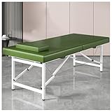 aoiuaoeniu Haltbarer und starrer Faltbarer Massagetisch mit starkem Rahmen und Kunstleder, Stahlrahmen, massageliege 180/185CM breit, hochdichte Polsterung