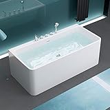 Mai & Mai Badewanne 180x80cm Sanitäracryl mit Armatur Standbadewanne V601MA