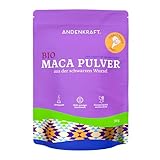 Andenkraft MACA PULVER - SCHWARZ - Ideal bei empfindlichen Magen - Für mehr Vitalität im Alltag - Das Original aus Peru – 1 Monatspackung