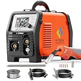 HITBOX 145A 4-in-1 MIG-Schweißgerät – 230V Gasloser Fülldraht Schweißgerät mit LED-Display – MIG/ARC/Lift-TIG/Spool-Gun Digitaler Inverter – Ideal für Kohlenstoffstahl, Eisen & Edelstahl (HBM145)