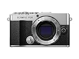 Olympus Pen E-P7 Micro-Four-Thirds-Systemkamera, 20-MP-Sensor, 5-Achsen-Bildstabilisation, neigbarer und hochauflösender LCD-Bildschirm, 4K-Video, Wi-Fi, Farb- und Monochromprofilsteuerung, Silber