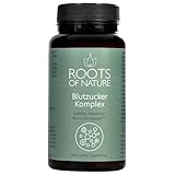 ROOTS OF NATURE Blutzucker Vitalpilz Komplex – 60 vegane Kapseln – mit Maitake, Zimt, Chrom, Zink, Magnesium & Vitamin D3 – pflanzlich, ohne Zusatzstoffe – Zellschutz & Stoffwechsel