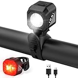 Tavaler Fahrradlicht Set USB Aufladbar | StVZO Zugelassen Fahrradbeleuchtung Set | IPX6 Wasserdicht Fahradlichterset LED | 35/70 LUX Fahrrad Licht Vorne | Fahrradlicht Hinten & Rücklicht Fahrrad