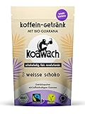 koawach Weisse Schokolade Pulver - Bio Schokolade Vegan mit Koffein aus Guarana - weiße Trinkschokolade heiß oder kalt - Energy Drink Pulver
