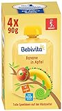 Bebivita Baby Quetschbeutel Banane in Apfel, 4er Pack ( 4 x 4 x 90g)