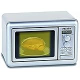Theo Klein 9492 Miele Mikrowellenherd | Batteriebetriebener Drehboden | Zeituhr mit 3-facher Zeitvorgabe und Signalton | Maße: 25 cm x 16 cm x 17,5 cm | Spielzeug für Kinder ab 3 Jahren