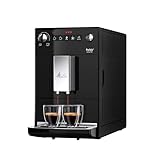 Melitta Purista - Kaffeevollautomat mit Lieblingskaffee-Funktion, Kaffeemaschine mit Mahlwerk und 3-stufig einstellbarer Kaffeestärke, für Kaffee und Espresso, schwarz