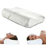 ENGRUPPE Memory Foam Kissen ergonomisches Nackenkissen Kopfkissen Seitenschläferkissen für Seiten, Rücken & Bauchschläfer, Pillow, 60cm x 40cm x 12cm