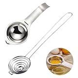 2 Stück Eiertrenner, Eigelbtrenner, Backwerkzeug Mit Langen und Kurzen Griffen Eiweiß Trenner Mit Griffen Eidotter Trenner Spülmaschinenfreundlich Egg Separator für Küche Bäckerei