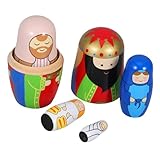 OUNONA 1 Satz Matroschka- Cartoon-Puppen Für Handgefertigtes Kinderspielzeug Aus Holz Handbemalte Nistpuppen Handgefertigt Für Russische Puppen Aus Holz Hölzern