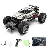 UUE Ferngesteuertes Auto, 2,4 GHz 1:14 Ferngesteuerter Monstertruck, 4WD 20+ km/h Hobby Offroad RC Auto, Wasserdicht Geländewagen Car mit 2 Batterien Spielzeug für Kinder und Erwachsene