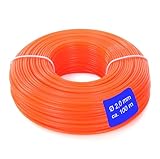 LaGreen Nylon Trimmerfaden Mähfaden für Rasentrimmer und Freischneider - Geeignet zum Trimmen von Rasen, Rasenkanten und Unkraut - Orange 2,0 mm x 100 m