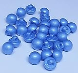 MajorCrafts® 30 Stück 8 mm hellblaue hochwertige Acrylknöpfe in Pilzform, zum Nähen und Basteln