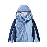Regenjacken Wasserabweisende Jacke for Herren, Softshell-Fleece-Regenmantel, leichter Frühlings-Herbst-Windbreaker-Mantel mit Kapuze Softshelljacke (Color : Blue, Size : XXXXXX-Large)