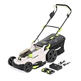 Murray Akku Rasenmäher 2x20V Li-Ion mit Induktionsmotor (2900/min) MU-BAT-LM43-KIT - 43cm Schnittbreite, 50L Fangkorb, 6-fach Höhenverstellbar - Mulchfunktion, Rückwärtiger Graswurf