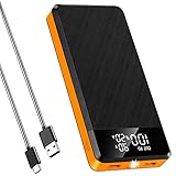 Power Bank 30000mAh 25W PD3.0 Schnelles Aufladen Externer Akku, Powerbank USB C Tragbare Geräte mit 3 Eingängen & 3 Ausgängen, LED Display, Taschenlampe, Kompatibel mit Smartphone Tablet und Mehr