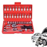 Schnurloser Elektro -Ratschenschlüssel - 12 -V -Strom -Ratschen -Werkzeug mit Akku, kompakter Sockelschlüssel | Leichtes Kabelschlüssel -Kit, industrielles Wartungsinstrument, Automechaniker -Stromsch