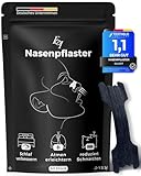 Ellicit® Nasenpflaster Schwarz, 30er Pack Premium Nasenstrips, gegen Schnarchen, Extra Halt für Sport & bessere Schlafqualität, besser Atmen bei verstopfter Nase, Nasal Strips [Universalgröße]