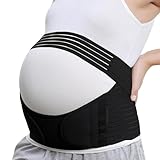 APKOL 3 in 1 Bauchgurt Bauchband Schwangerschaft Schwangerschaftsgurt Stützgürtel Bauchstütze Schwangerschaft für die Schwangerschaftsgürtel für Schwangerschaftsgymnastik, Yoga, Walking(Schwarz, M)